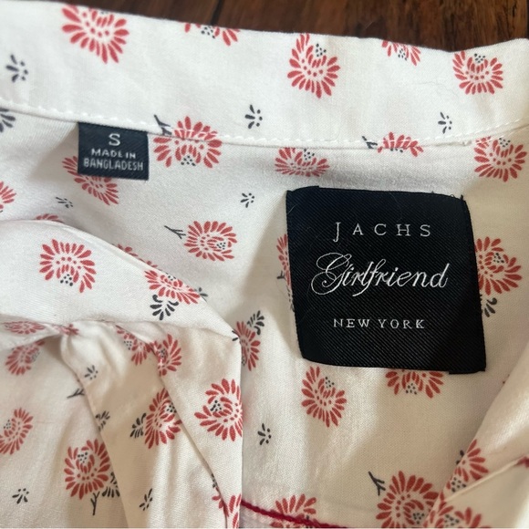 Jachs Girlfriend Dainty Floral Button Down Shirt Sleeveless Small Cottagecore S - Picture 4 of 12